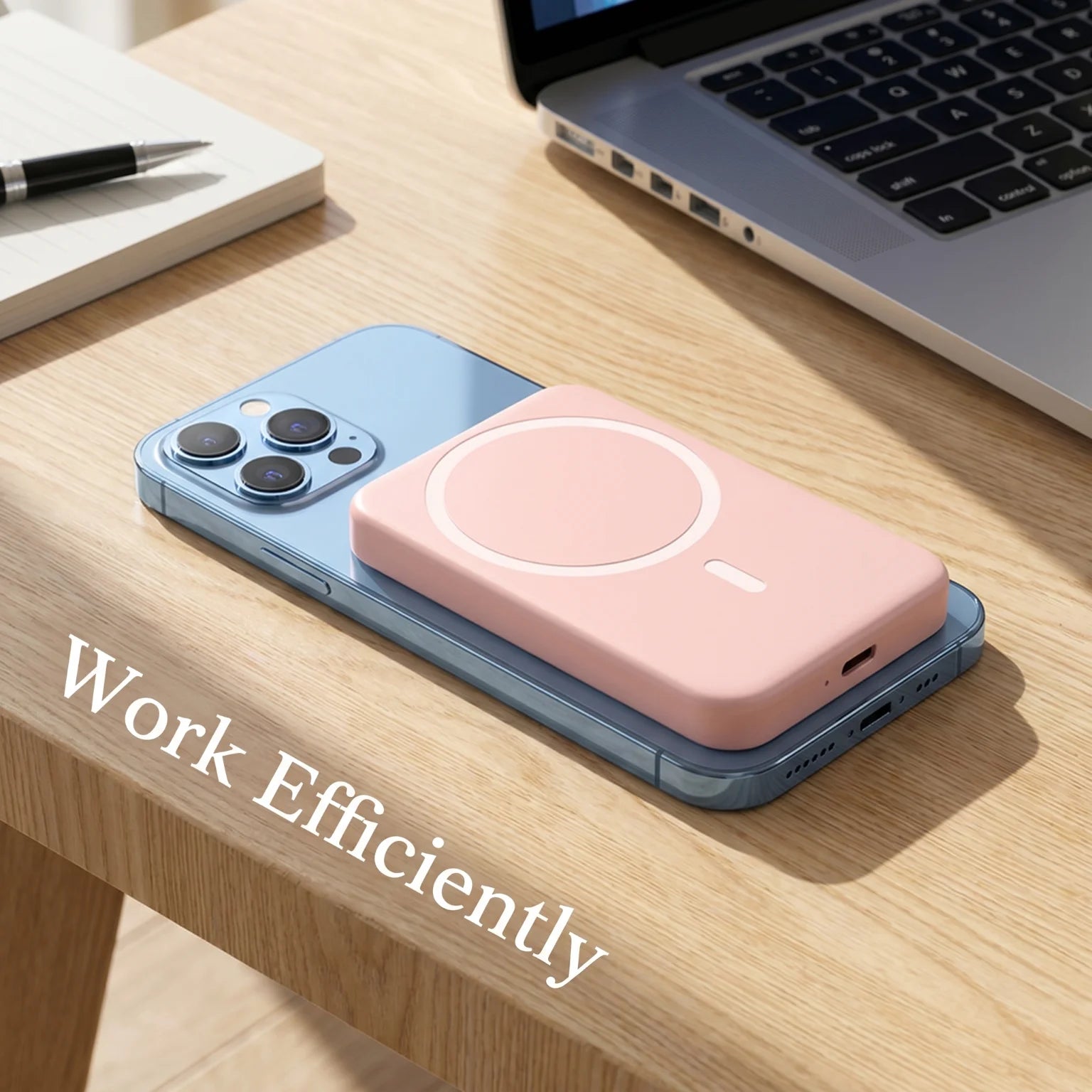 5000mAh Magnetic Wireless Power Bank 15W Fast Charging Portable Slim MagSafe Powerbank Mini Thin Magnetic Charger External Battery Pack