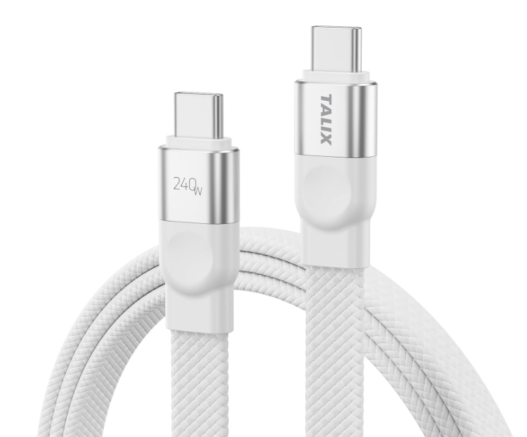 TALIX 240W USB-C to USB-C 3.3FT Anti-Tangle Braided Fast Charging Cable